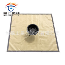 定制出口高质量警示型反光条防火毯烧烤野营防火布fire pit mat