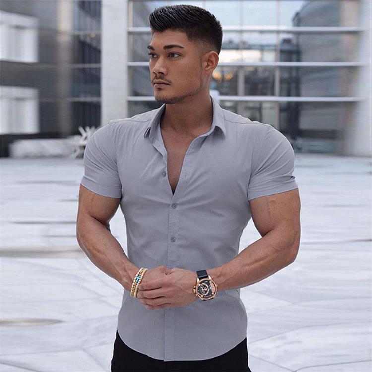 dress shirts for guys with short necks Buy Men's Shirts Plain Round Neck Online