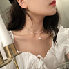 Retro brand choker, necklace from pearl, short chain for key bag , accessory, internet celebrity, simple and elegant design