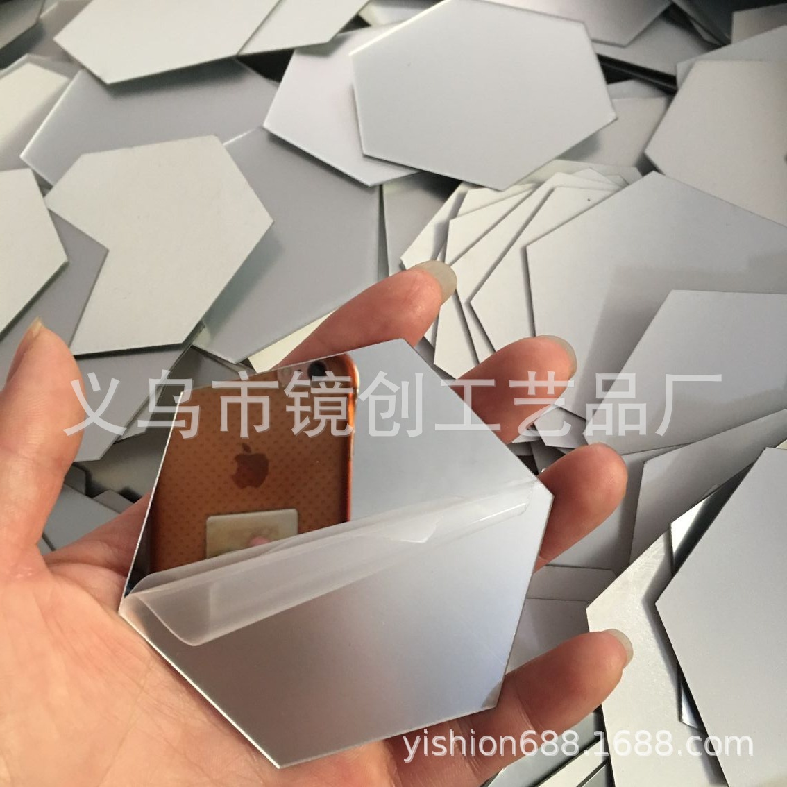 厂家直销带背胶亚克力镜片 3d镜面墙贴 卧室玄关墙壁装饰贴