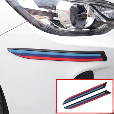 Qapı və bamper qoruyucu zolaqlar, protective sticker universal front - 10-bumper-three-color-modified-black-bottom-a-pair