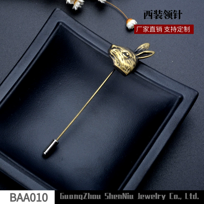 Baa010 Стиль к лицу Douyin Интернет-Red и аналогичный мужской героический костюм брошь зодиак, зодиак кролика аксессуар