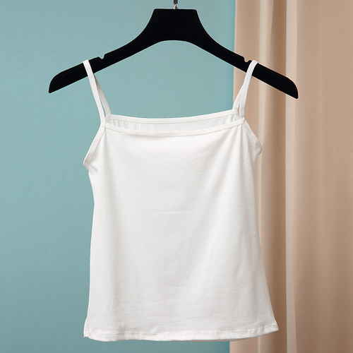 New arrival wholesale summer Korean-style solid color camisole women's short slim-fit solid color base shirt top