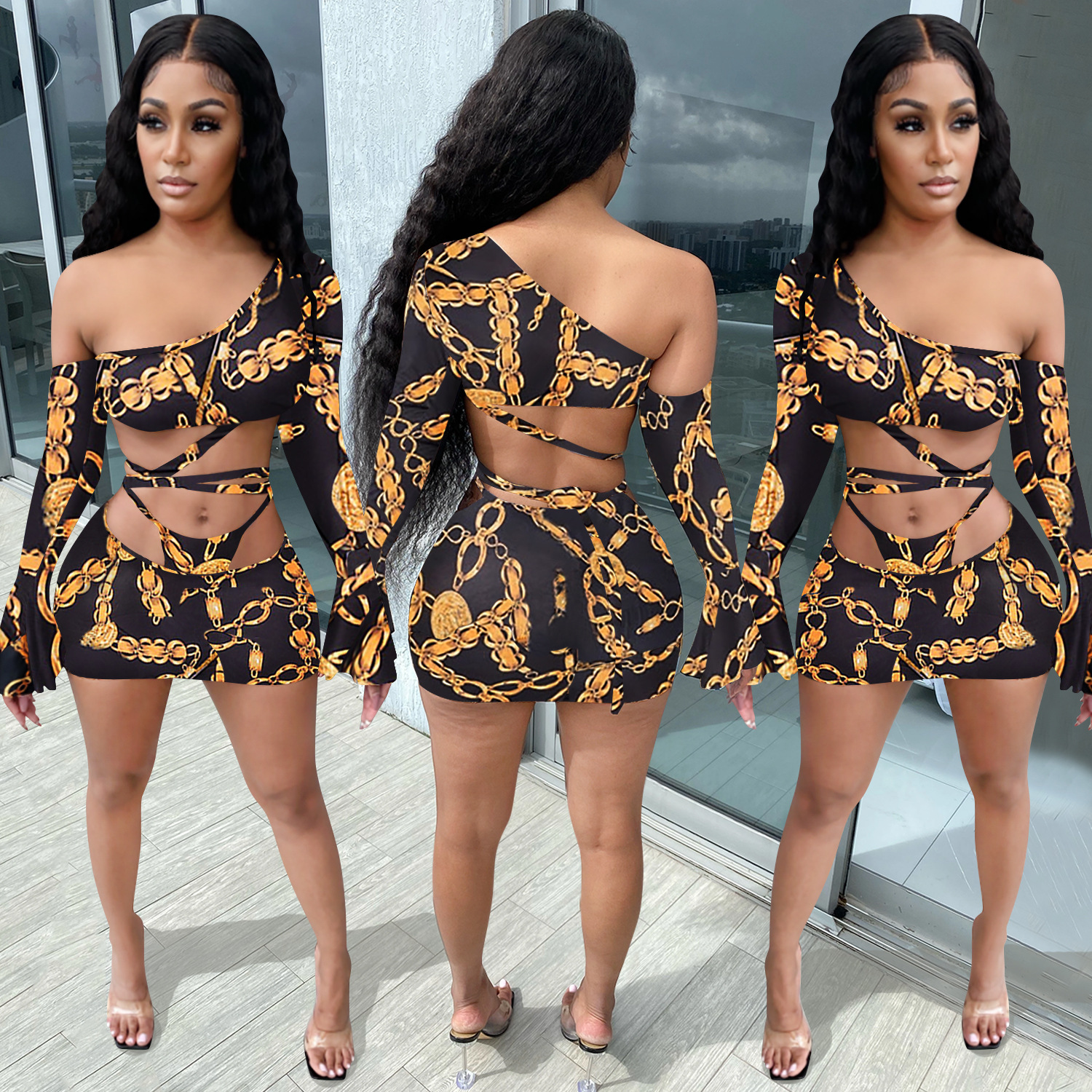 Title 3, Womens Strapping Retro Printed Mini Skirt. Get...