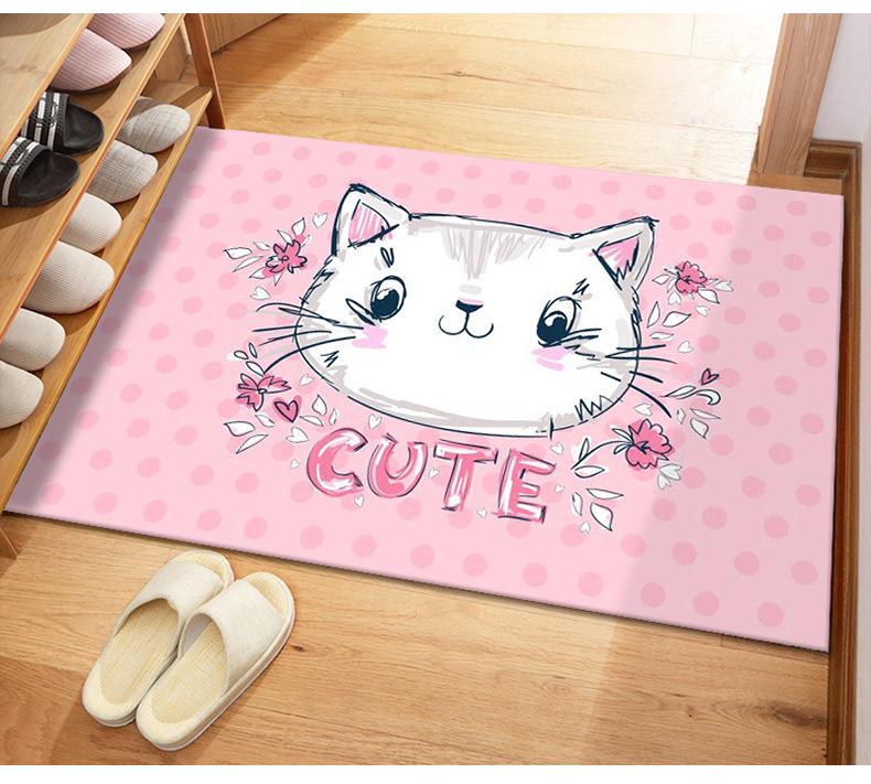 Cartoon Door Mat for Entrance, Toilet, Bathroom, Household Absorbent Carpet, Entryway Foot Mat, Foyer