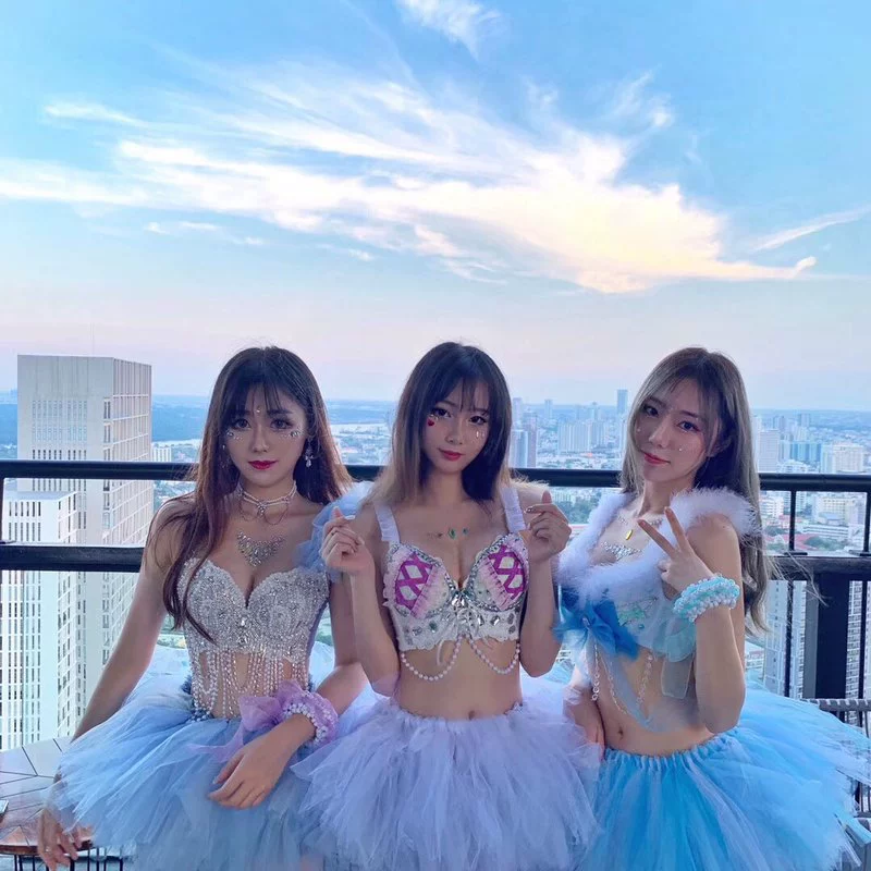 Холодная световая индивидуальная Princess BRA TUTU юбка рейв-набор сценическое обслуживание свет LED эффектов
