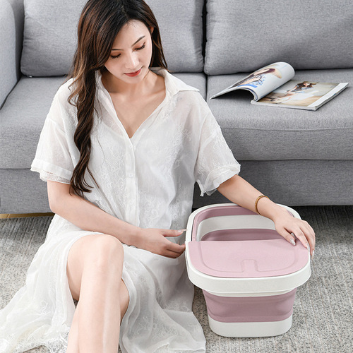 New Foldable Plastic Foot Bath Tub with Thick Washing Basin Massage Foot Bath Tub for Home Use Adult Foot Washing Basin