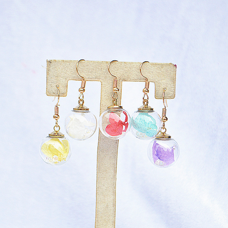 1 Pair Fashion Bottle Glass Metal Handmade Womenu0027S Drop Earrings