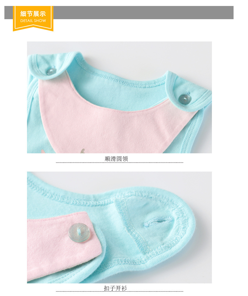 Summer Cotton Jumpsuit 0-6 Months Baby Color Fishtail Printed Vest Wholesale display picture 10