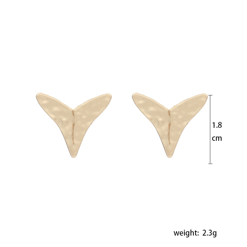 3g Weight Earrings Classification Wedding, Travel, Birthday, Festival Occasion Women'S Gender Gold, Silver Color Fashion Retro Triangle Arrow Earrings 无