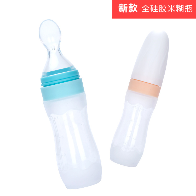 新款 婴儿米糊器  宝宝喂食器辅食喂养瓶婴儿米糊勺 硅胶勺 厂家