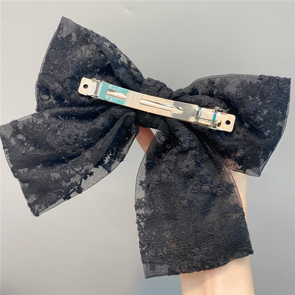 Three-layer Lace Bow Large Hairpin display picture 10