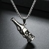 Brand necklace hip-hop style stainless steel, accessory, internet celebrity, European style