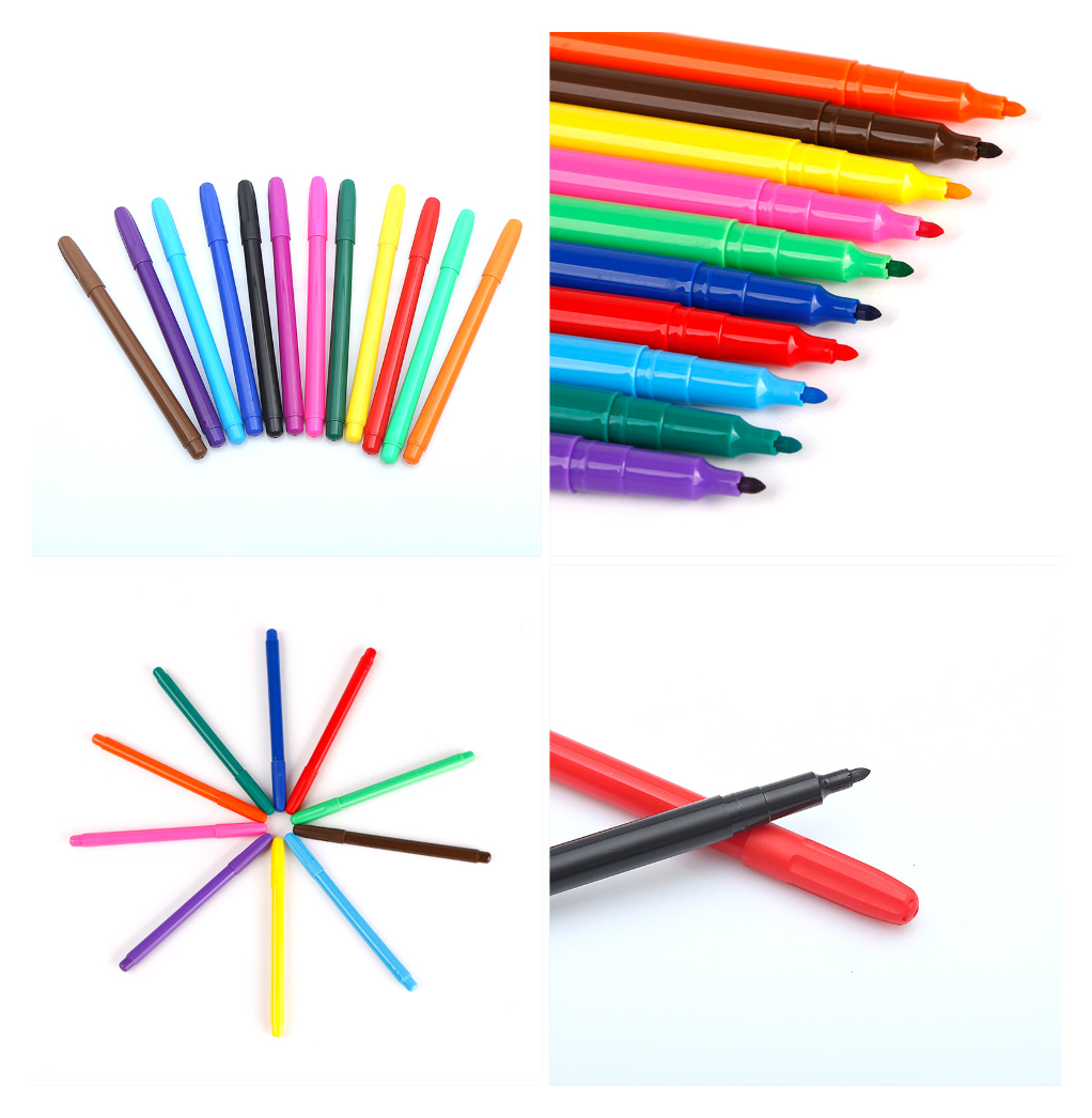 喜元牌12色儿童绘画涂鸦水彩笔 12色可洗水彩笔水彩笔opp袋