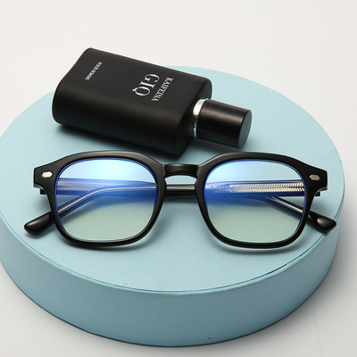 2022新款多边形防蓝光眼镜架电脑护目镜文艺韩版潮防辐射平光镜|ms