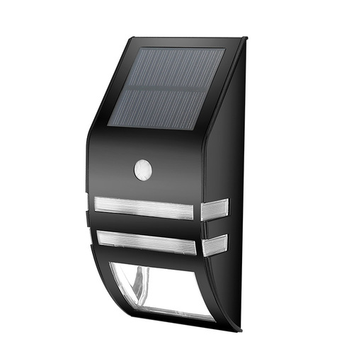 Solar rechargeable outdoor wall lamp villa balcony home outdoor waterproof human body induction garden lamp source factory