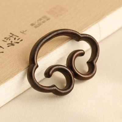 黑檀木如意环手工DIY饰品配件批发汽车挂件汽车后视镜搭配饰品|ru