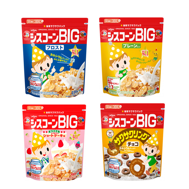 日本进口日清nissin日清儿童脆玉米片 早餐即食牛奶玉米麦片220g