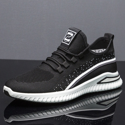 跨境2020夏季新款飞织运动鞋男韩版时尚休闲鞋学生跑步鞋男鞋批发|ms