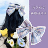 Red hairgrip with bow, hairpin, hairpins, hair accessory, simple and elegant design, Lolita style