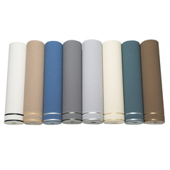 Nordic solid color wide stripe deer skin velvet wallpaper for bedroom, living room, TV, background wall, non-woven wallpaper