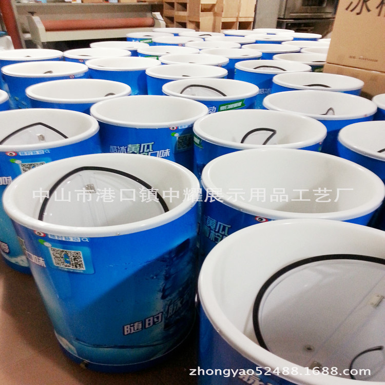 ABS圆形促销广告冰桶加厚户外塑料保温移动冰桶双汇专用冰桶