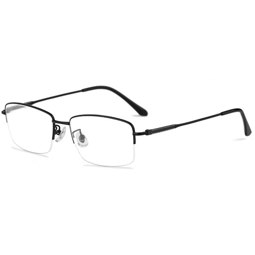 新款超轻纯钛眼镜框 商务半框眼镜架 男款大脸光学眼镜60009批发