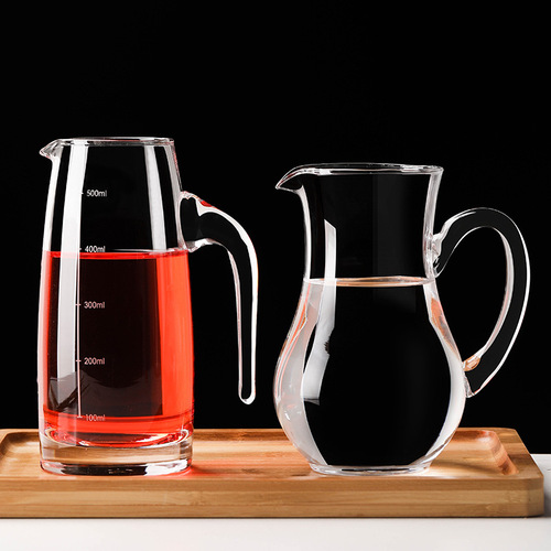Home-use glass liquor decanter with a wine spoon red wine and white wine cup decanter with scale fair cup restaurant use 
