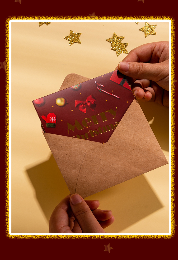12g Weight card Event & Party Supplies Christmas Simple Style Letter Christmas Card