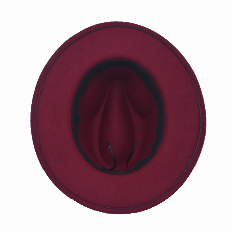 Unisex Mode Einfarbig Flache Traufen Fedora-hut display picture 4