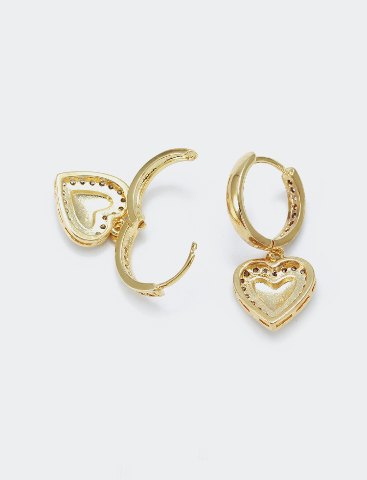 fashion heartshaped pendant copper necklace earrings setpicture7