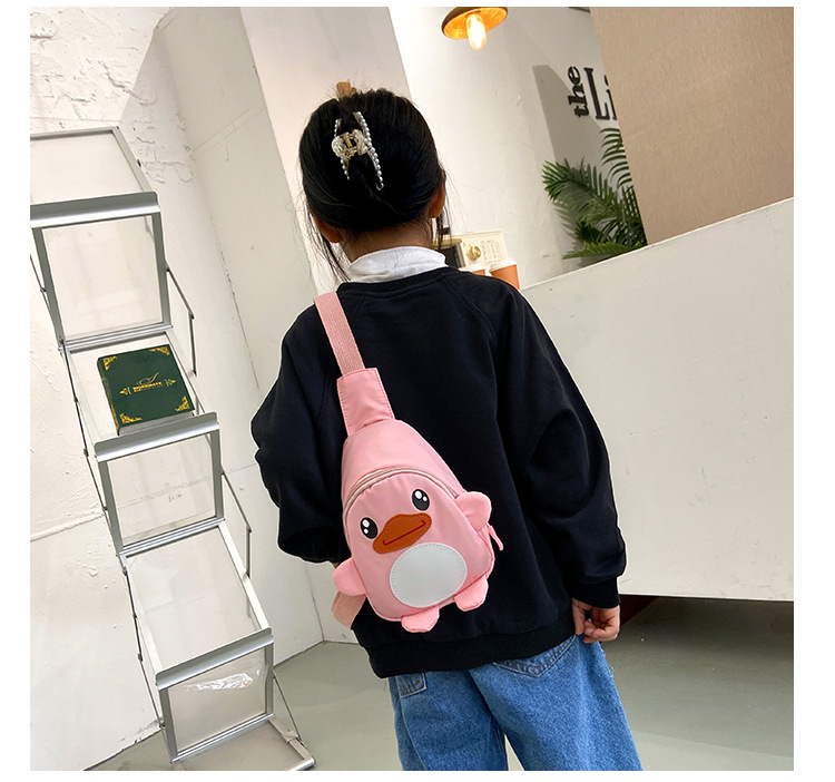 Cartoon Canvas Bag Cute Duck Child Chest Bag Small Satchel display picture 37