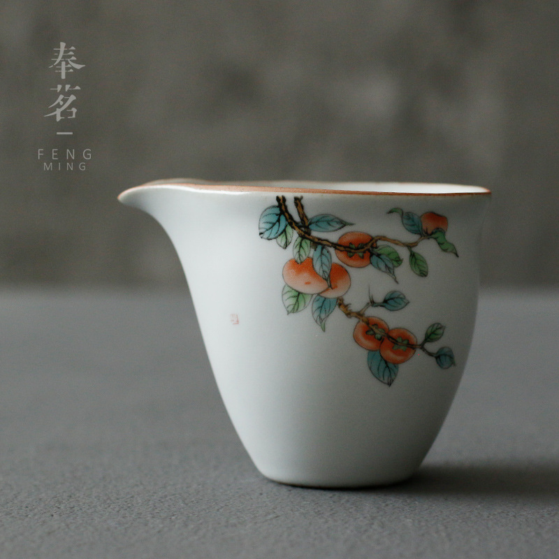 Fengqiyue Blanco horno Ru pieza abierta Taza Feria de cerámica vintage té mariscos juego de té Kung Fu juego de té ceremonia del té accesorios taza uniforme