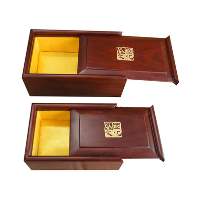 customized woodiness Rosewood Ebony Tea box seal jewelry Bracelet Bracelet Medal badge Packaging box