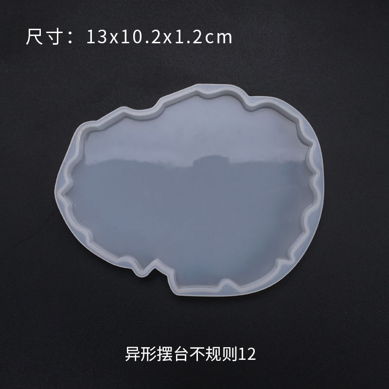 Yu Meiren DIY Crystal epoxi molde especial en forma de onda irregular posavasos decoración de la tabla molde decorativo de silicona molde