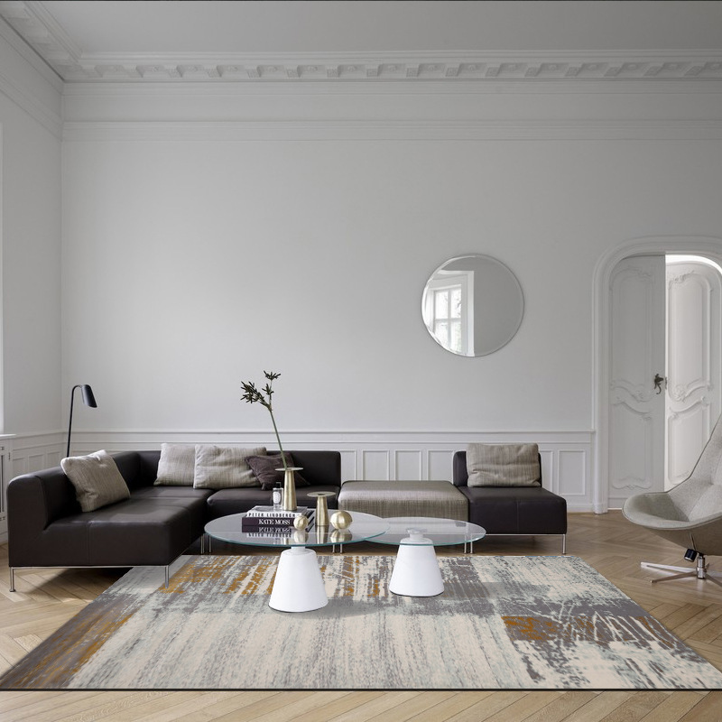 现代简约家具展厅茶几毯地毯样板间客厅家居卧室美式满铺床边毯