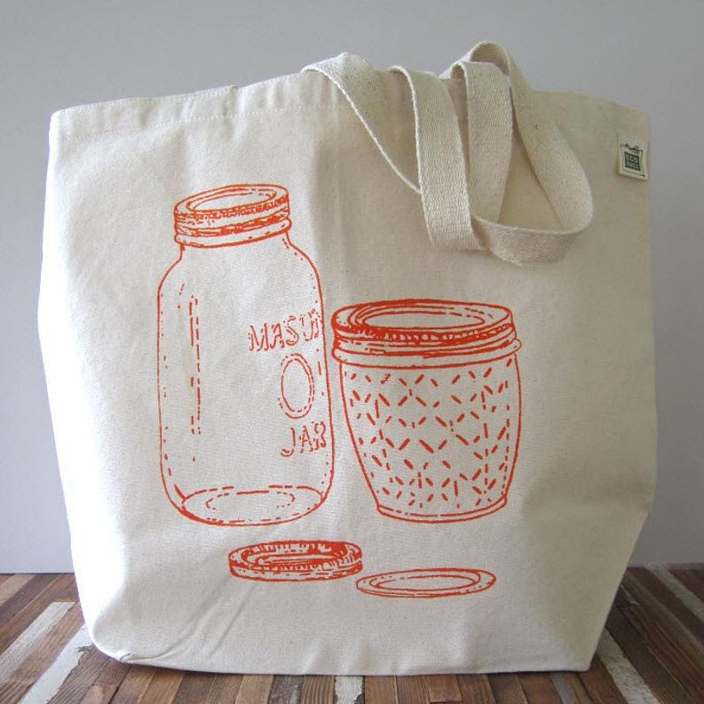 厂家定制蔬果印刷棉帆布手提购物袋可定制蔬果收纳手提棉布袋