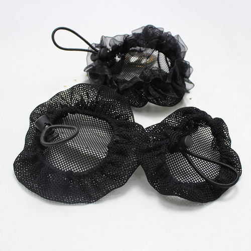 Children's dance examination headwear, lace drawstring buckle, elastic hairnet, hairband, Latin dance headband, flower net bag wholesale