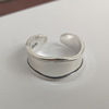 Tide, summer one size small design universal retro ring, Korean style, silver 925 sample