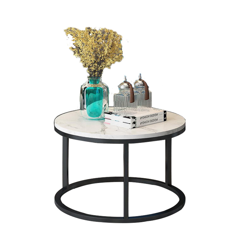 北欧现代大理石茶几小户型客厅子母组合茶几办公室休闲铁艺茶几桌