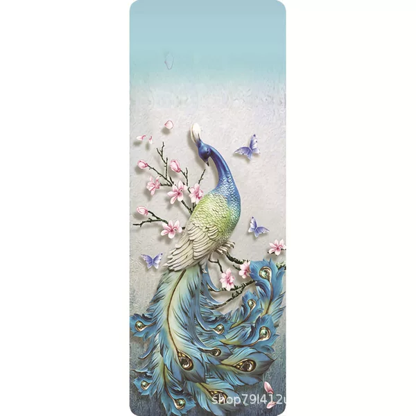 1.5mm Suede Natural Rubber Yoga Towel Household Sweat-Absorbent Thickeneded Non-Slip Mat Fitness Mat for Men and Women