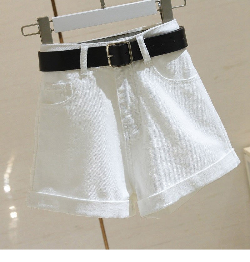 Women's Daily Simple Style Solid Color Shorts Button Shorts display picture 4