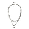Round beads, metal necklace, chain for key bag , pendant, European style, simple and elegant design, internet celebrity