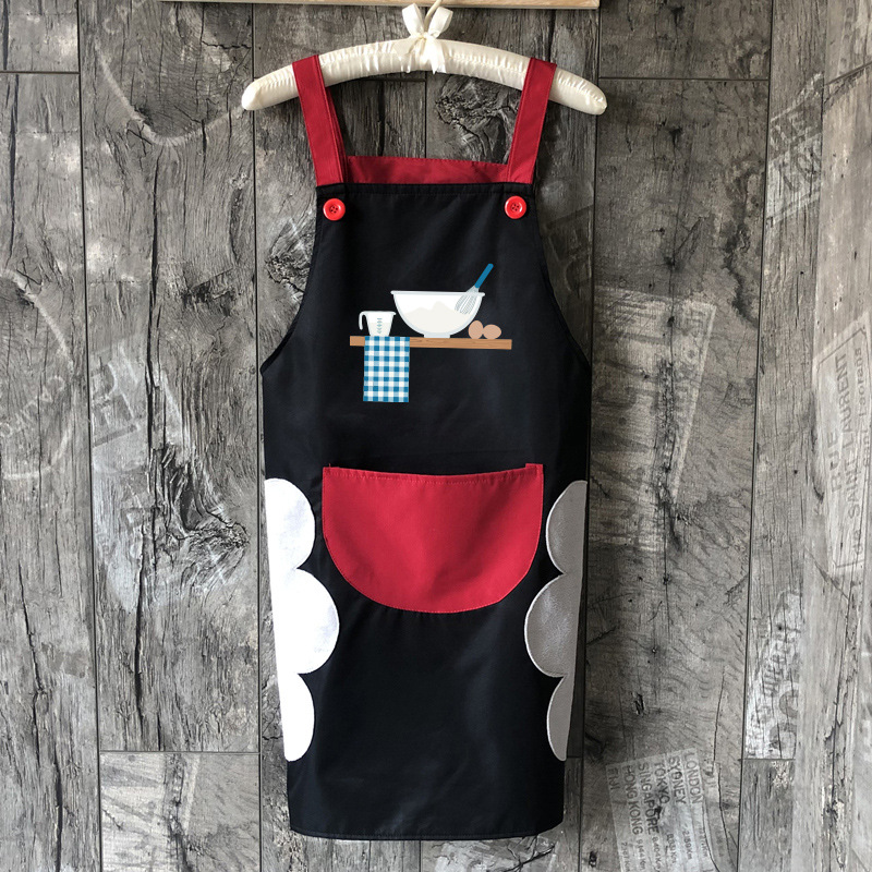 Delantal de moda de estilo coreano cocina linda de las mujeres ropa de trabajo de cocina borrable a mano Smock cintura sin mangas anti-aceite hogar