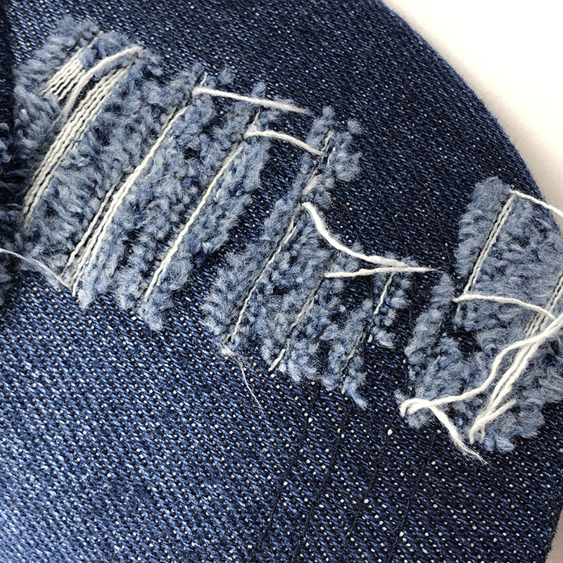 Unisex Ripped Denim Baseball Cap Washed Cotton Adjustable Hat_voghion.com