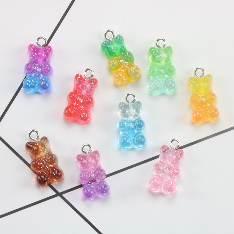 1 Piece 11 * 17mm Resin Bear Pendant display picture 1