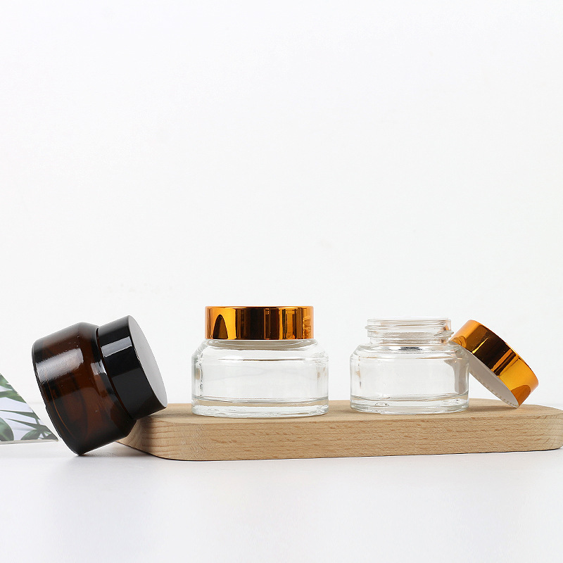 Glass cream jar