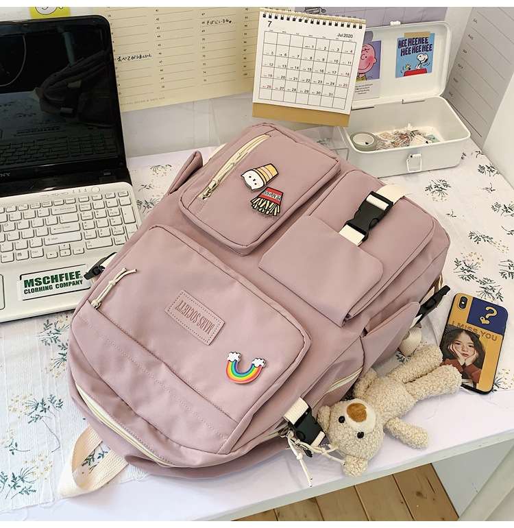 Fashion Spring New Cute Badge Backpack display picture 28