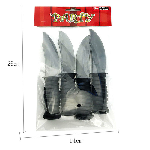 Hot Selling Children's Plastic Knife Set for International Trade Halloween Pirate Knife Plastic Flying Knife Performance Decorations