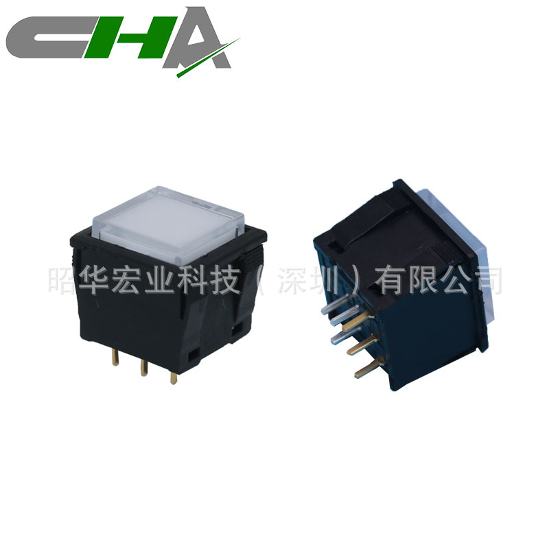 昭华卡扣式水晶按键开关厂家 C3026系列 平盖 可喷涂定制颜色字符